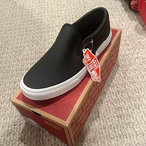 Vans Leather slip ons